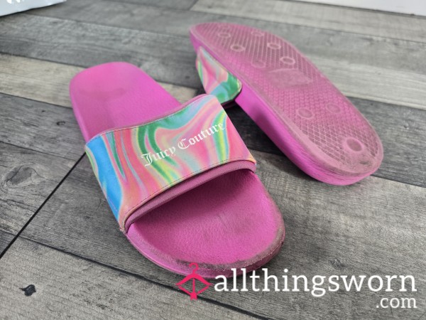 My Very Worn Juicy Slider Sandals - Perfect Shoes For You Foot Fetish Lovers