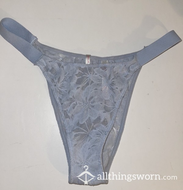 My Vs Blue Lace Brazilian Thong