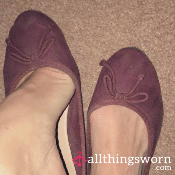 My Well Worn And Stinky Ballet Flats