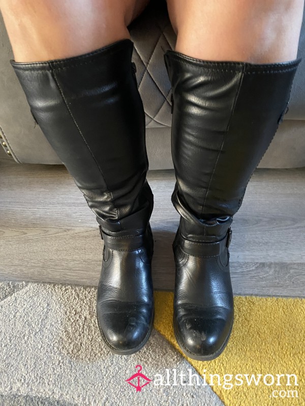 My Well Worn Knee High Boots Size 6 Black