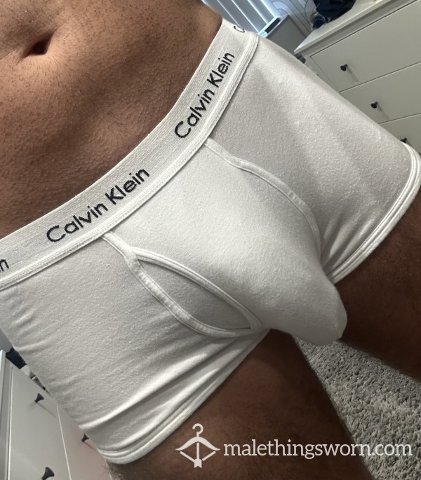 My White CK Boxers