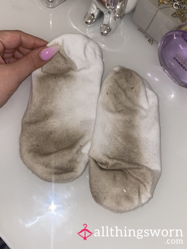 My White Extremely Stinky Ankle/Trainer Socks 🧦