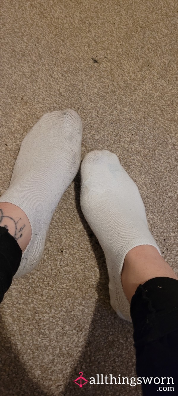 My White Little Ankle Socks