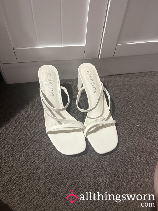 My White Wedding Heels – Worn To Formal Events, Visible Sole Wear