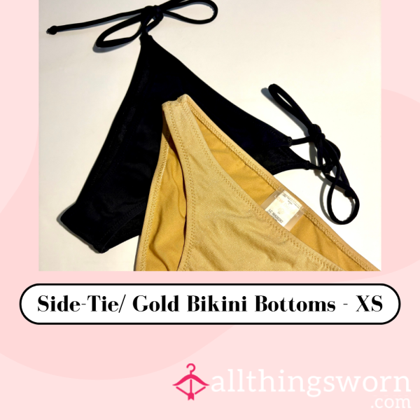 👙 My Worn Bikini Bottoms - Black OR Gold - P&P Included 👙