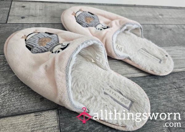 My Worn Cute Pink House Slippers. Lovely And Worn  Very Strong Natural Smell From My Sweaty Feet