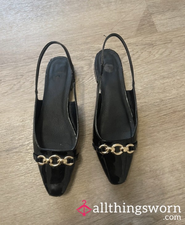 My Worn Office Sling Backs 🖤 Size 4. Professional Babe, Blazer Chic