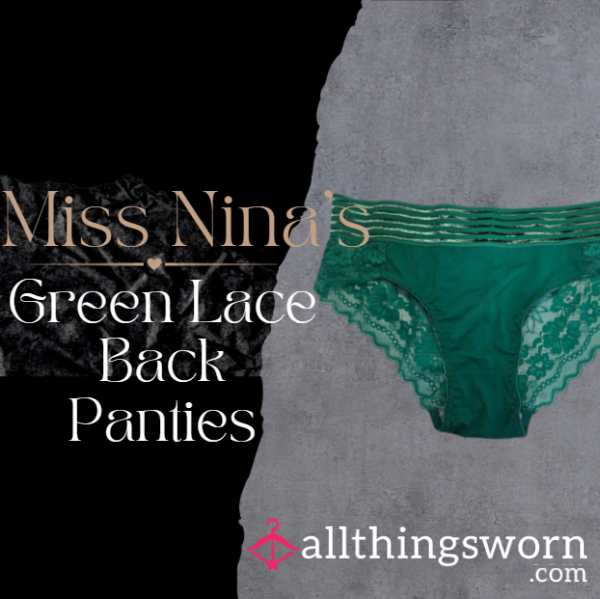 Green With Envy? My Green Lace Back Panties Drenched In My Scent, Just For You ✨