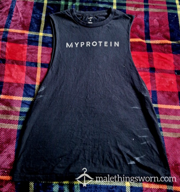 MyProtein Training Vest — Sweaty, Stained, Gym- (Size XL)Worn