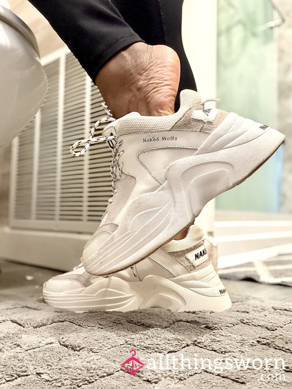 Naked Wolfe Track Leather Low Top Chunky “ Dad Sneaker “ Style Platform Shoes