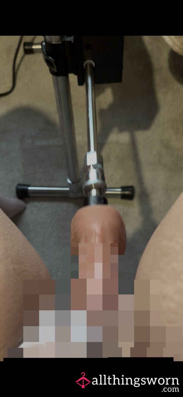 Natural Juices Flowing Onto My F*ck Machine. No Lube!!