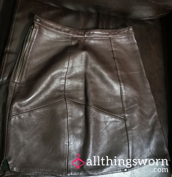 Natural Leather Skirt
