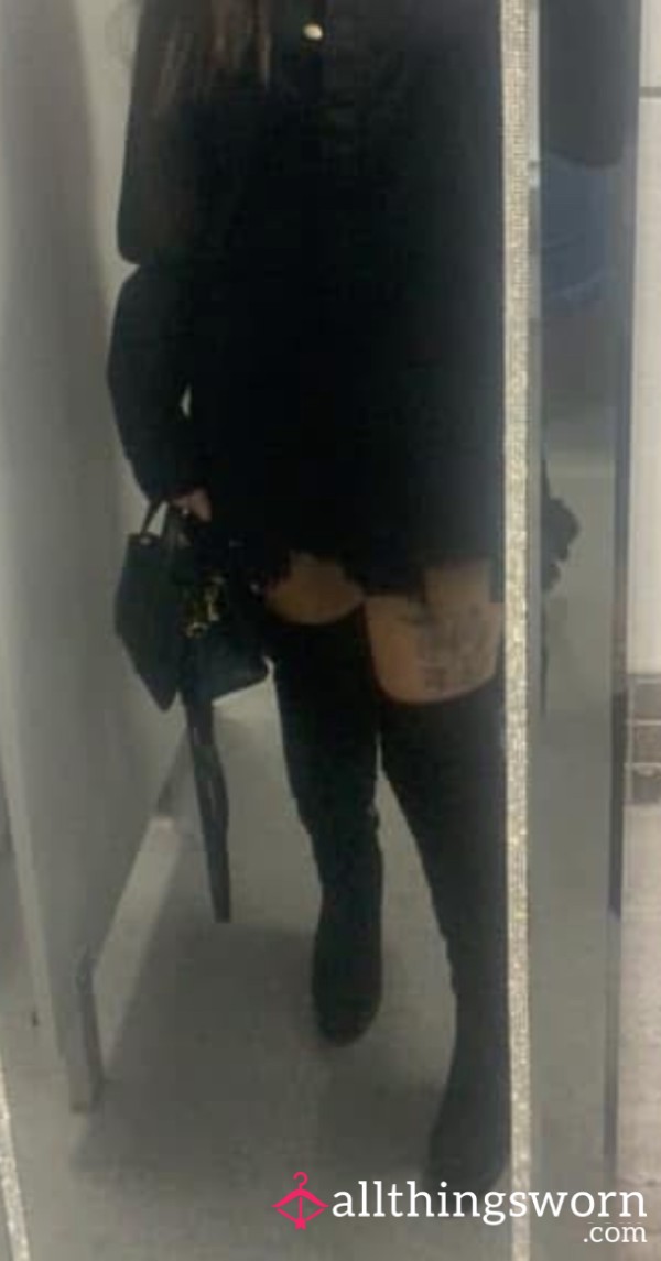 Naughty Black Thigh High Ariana Boots