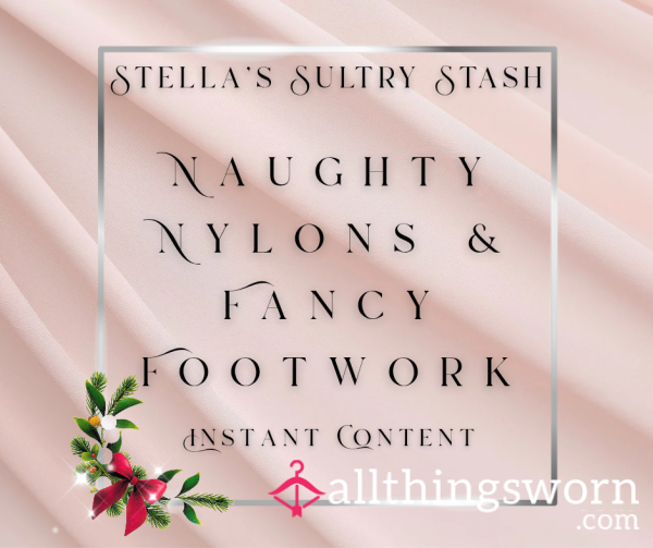 Naughty Nylons & Fancy Footwork (5mins Nylons, Arches, Oiled Feet, Di**o Footjob - £8)