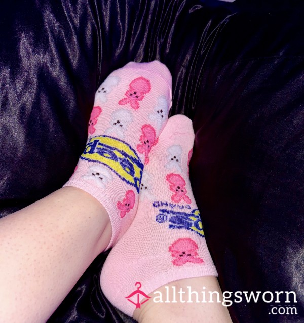 Naughty Pink P**ps Socks – Sweaty, Scented & Begging To Be Sniffed Deep 🐰😈💦