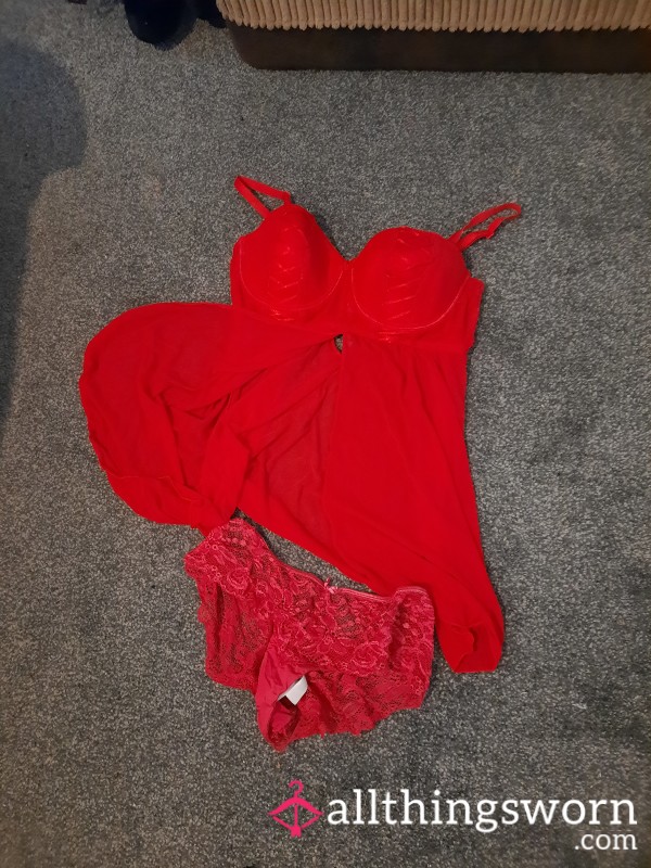Naughty Red Baby Doll 2 Peice ! ❤️‍🔥