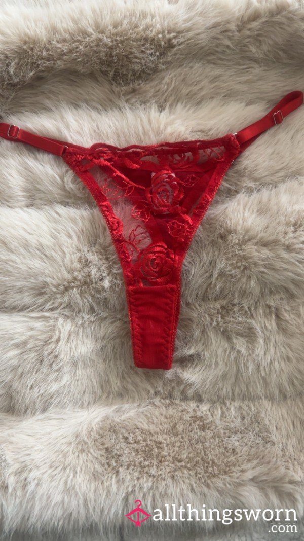 Naughty Red Thongs Worm With A Sweet Scent