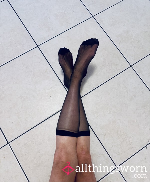 Naughty Sheer Nylon Knee Socks