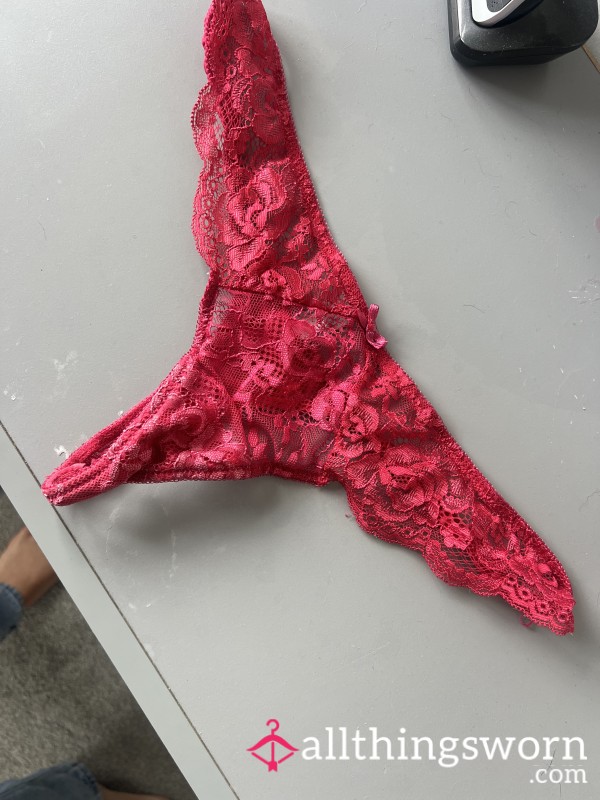 Naughty Wet Ann Summers Red Thong 🥵💦