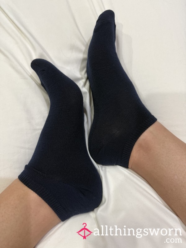 Navy Blue Ankle Socks 💙 4-Day Wear, Shipping Included $30