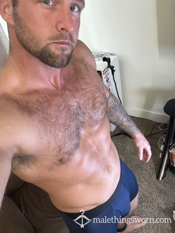 Navy Blue Athletic Boxer Briefs