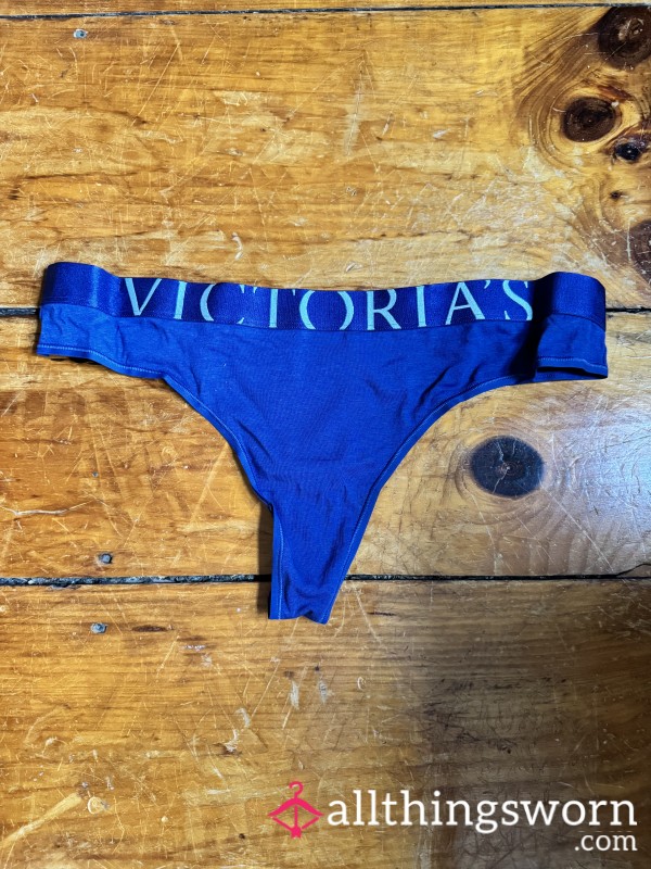 Navy Blue Cotton 90’s Logo Thong
