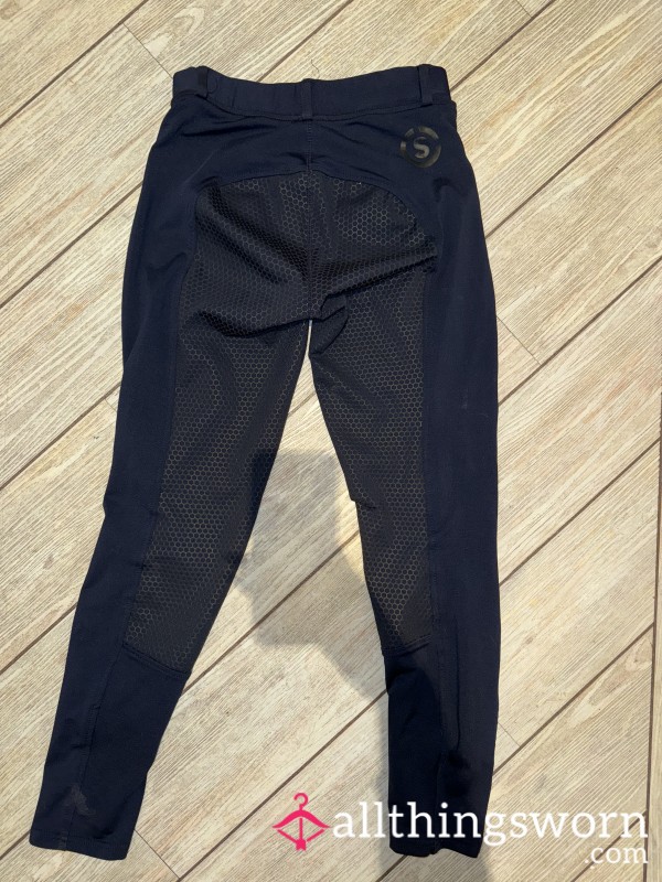 Navy Blue Full Seat Silicone Riding Leggings/Breeches