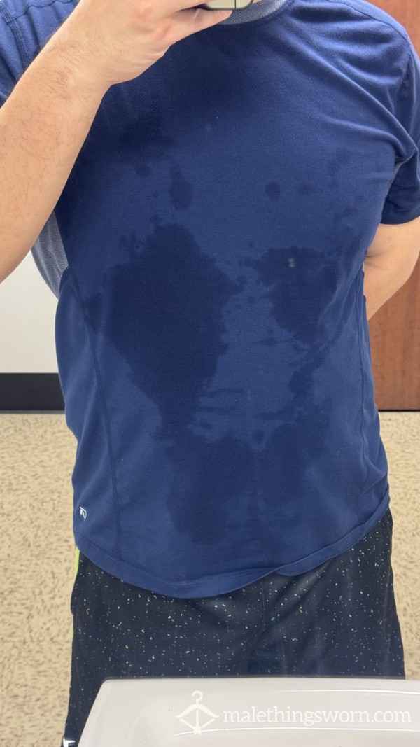 Navy Blue Gym Shirt After A Workout