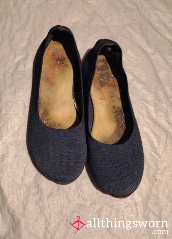 Navy Blue Jellypop Flats