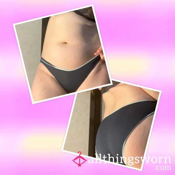 Navy Blue Silk Panties