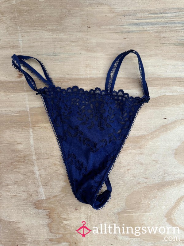 Navy Blue Thong