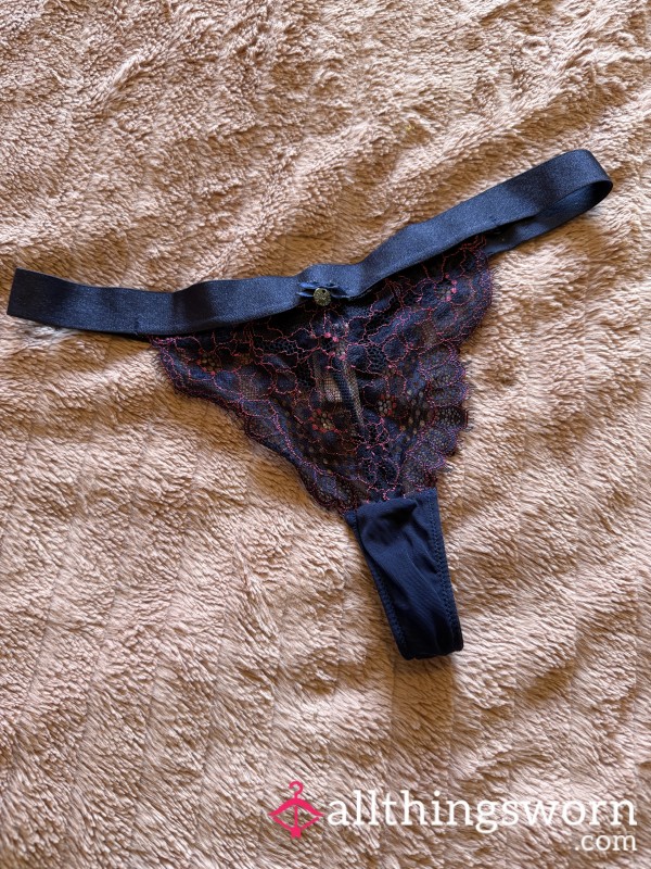 Navy Blue Thong
