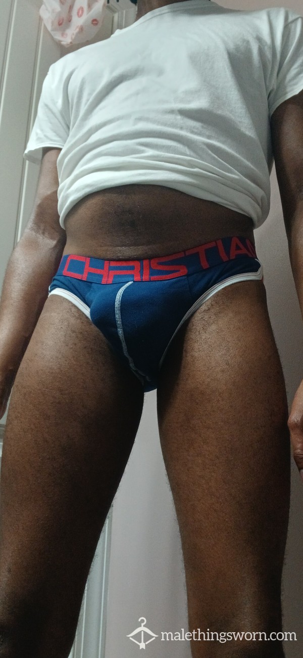 Navy Designer Briefs W/ Bold ANDREW CHRISTIAN Waistband