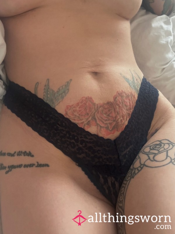SOLD 💙 Navy Lace Thong 💙