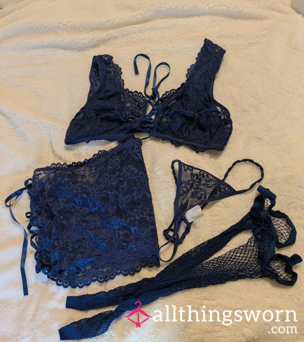 Navy Lingerie Set