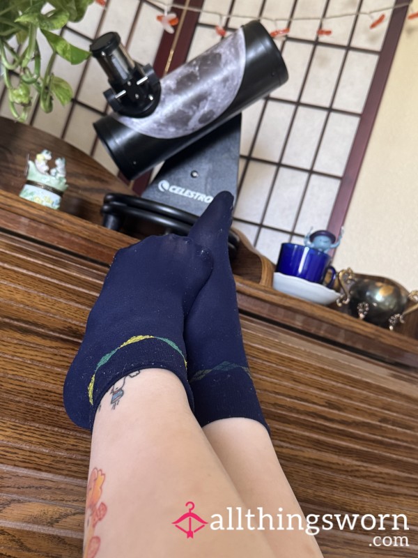 Navy Nylon Socks