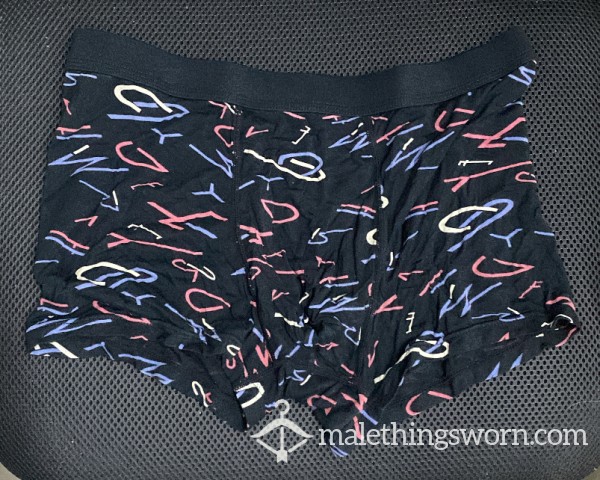 Navy Patterned Boxer Briefs