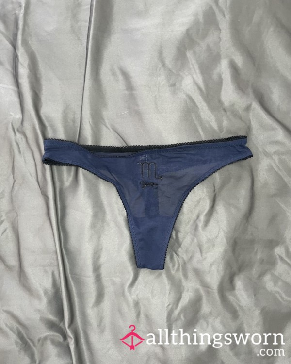 Navy Sheer Scorpio Thong