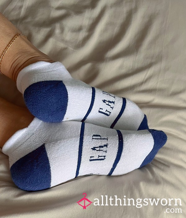 Navy And White Gap Ankle Socks