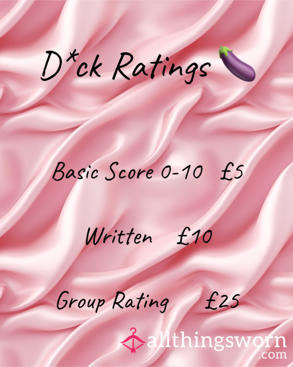 Need An Ego Boost?  Let Me Give You A Rating 🍆