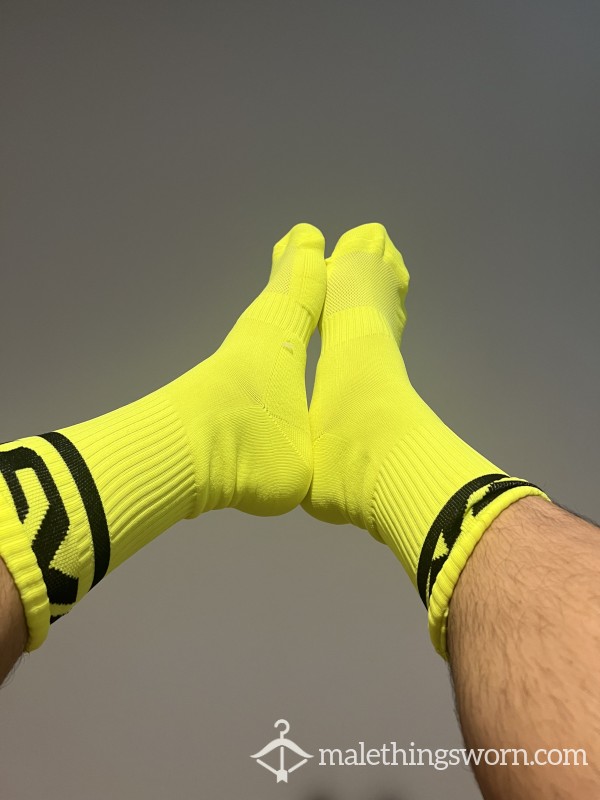 Neon Addicted USA Socks Yellow Size: S-m