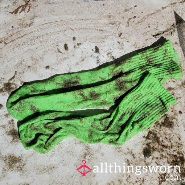 Neon Crew Socks - Wet And Sandy