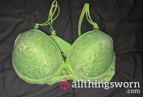 Neon Green Bra, Too Small