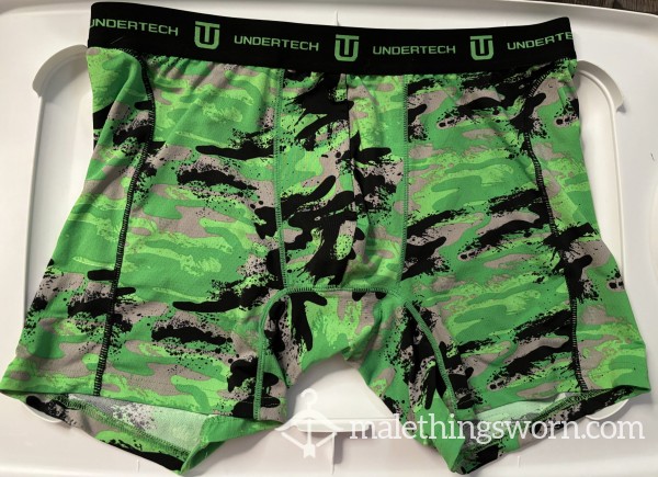 Neon Green Camo Undertech Boxer Briefs Size XL