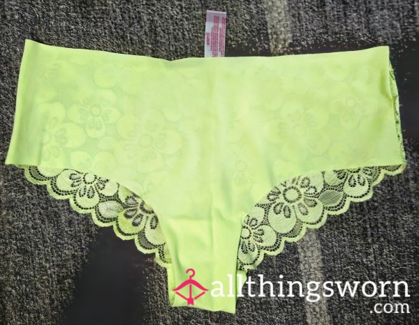 Neon Green Cheeky Lace Panties