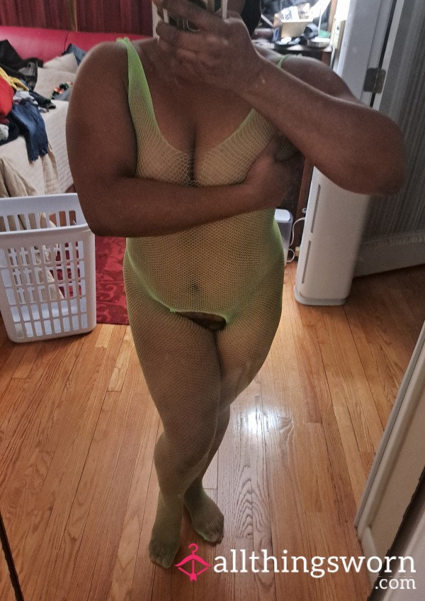 Neon Green Fishnet Bodystocking