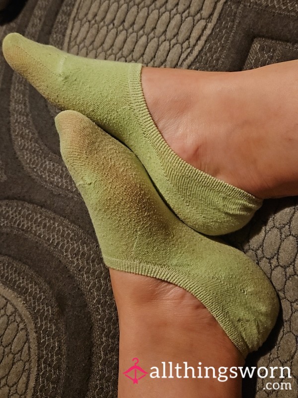 Neon Green Low Ankle Socks