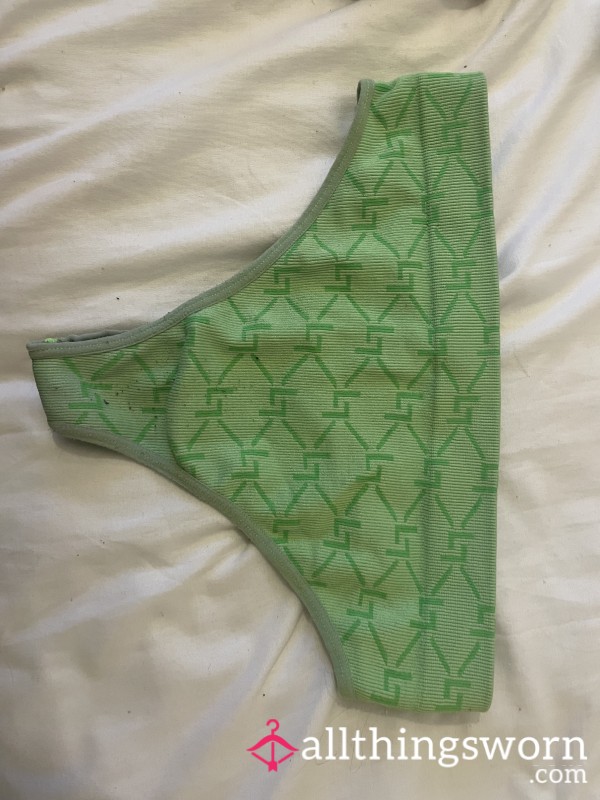 Neon Green Ribbed Thongs 😈🩲