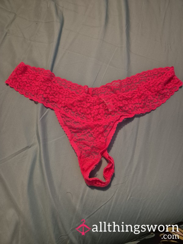 Neon Lace Thong