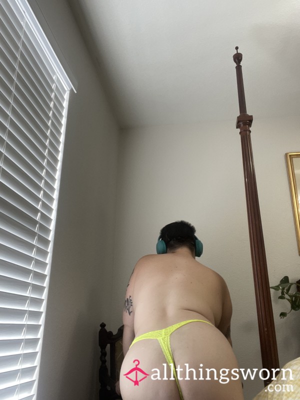 Neon Lacy Thong, Kitty Pics Progression, On Off